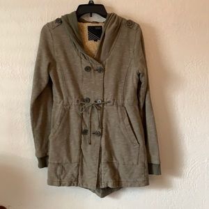 Army green sweater jacket